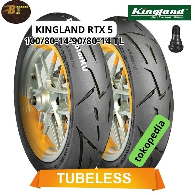 Paket Ban Kingland Rtx5 100/80-14 & 90/80-14 Tl #Gratisongkir #Sale #Discount