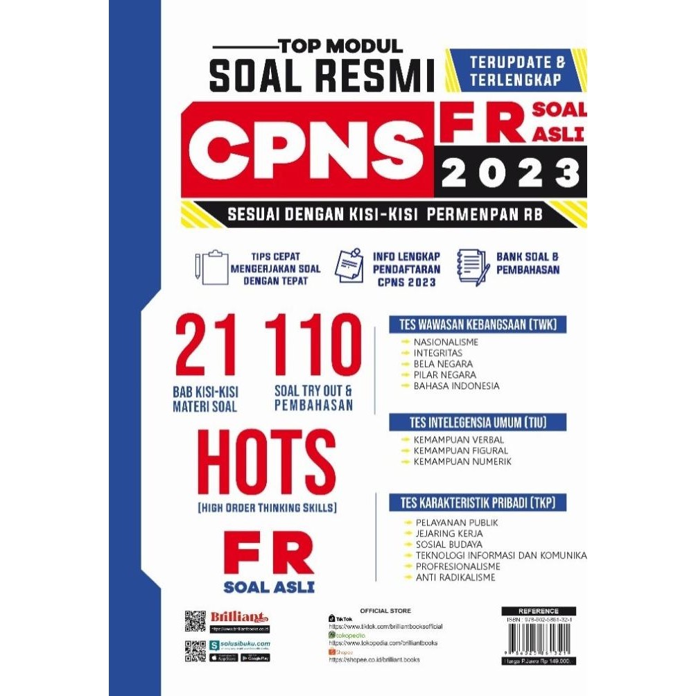 

Terlaris Buku Persiapan Tes Cpns Top Modul Soal Resmi Cpns 2023 Fr Soal Resmi Ready Stok