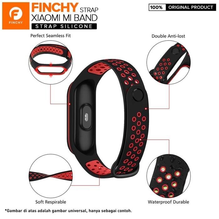 FINCHY SILICONE STRAP FOR XIAOMI MI BAND 5 SPORTY DUAL TONE WRISTBAND