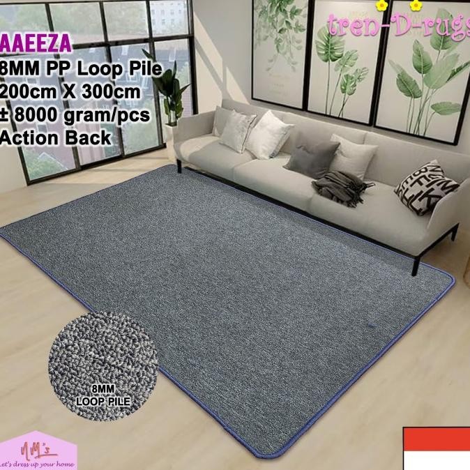 Karpet bulu permadani jumbo alas lantai ruang tamu polos minimalis NMs '