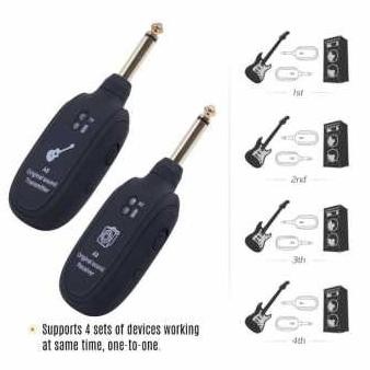 Gitar ke Ampli Tanpa Kabel UHF Wireless Gitar Transmitter Receiver