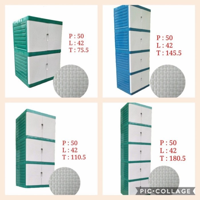 LEMARI PLASTIK 4 SUSUN CONTAINER MINI ARTHA BOX PAKAIAN SERBAGUNA