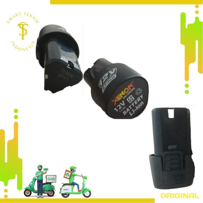 TERLARIS BATRE POTONG Potong rumput batre bor cordles 12v XENON - baterai bor