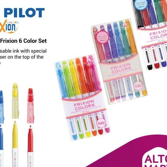 

Pilot Frixion Erasable Marker 6 12 Color Set Highlighter Spidol