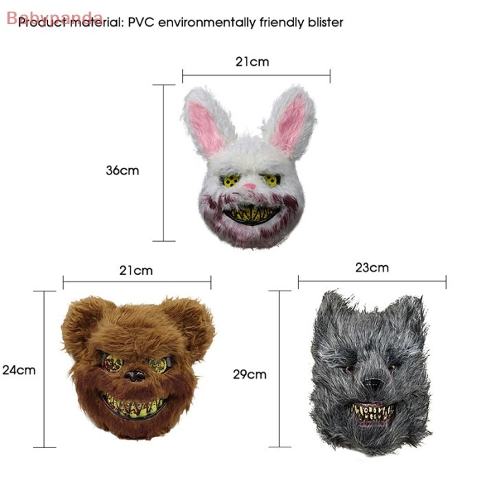 cusss order] Topeng Halloween Bloody Killer Rabbit Mask Tedd