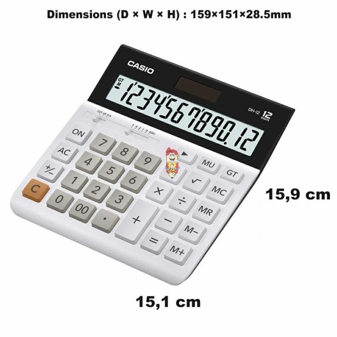 

uy-23 Kalkulator Casio DH-12WE / 12 Digits Sale
