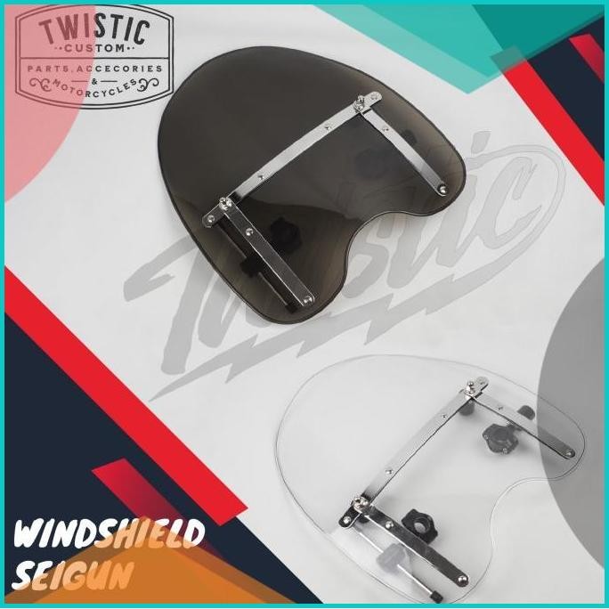 Windshield Visor Seigun Motor Harley SM V16 Keeway Benelli Universal