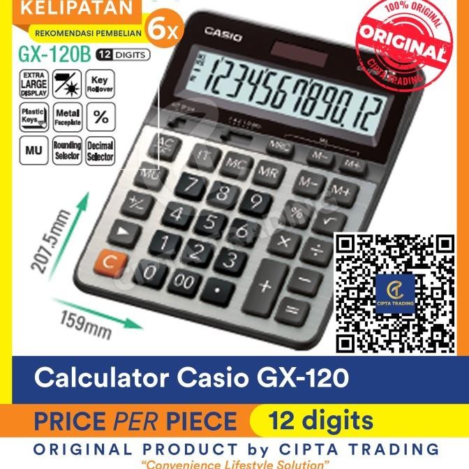 

ter-98 Calculator - Casio - GX-120 Hemat