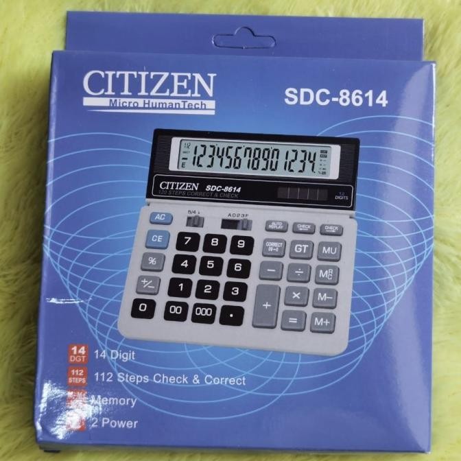 

An85 Kalkulator citizen 14 digit angka 8614 Original
