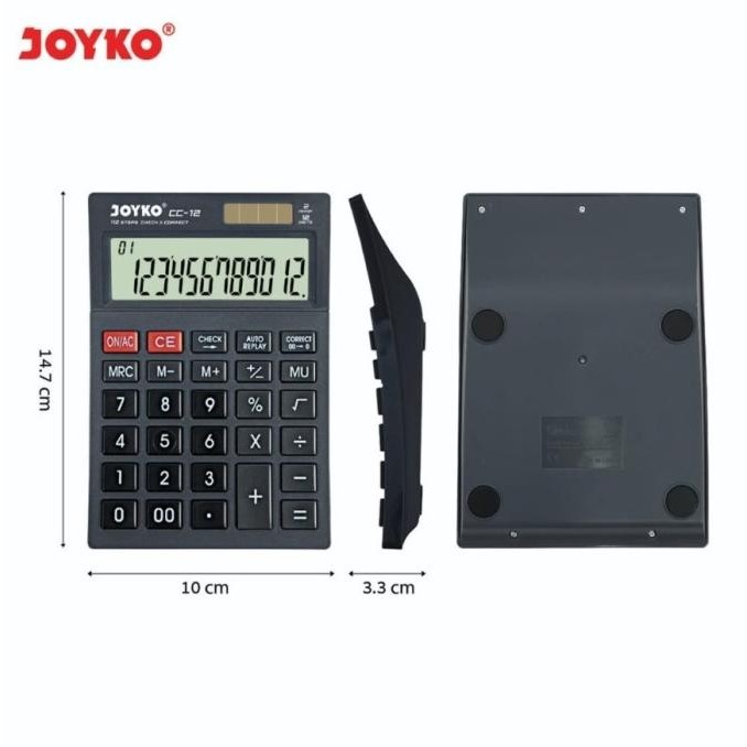 

UFO-2025 Calculator Kalkulator Joyko CC-12CO 12 Digits Check Correct MURAH Viral