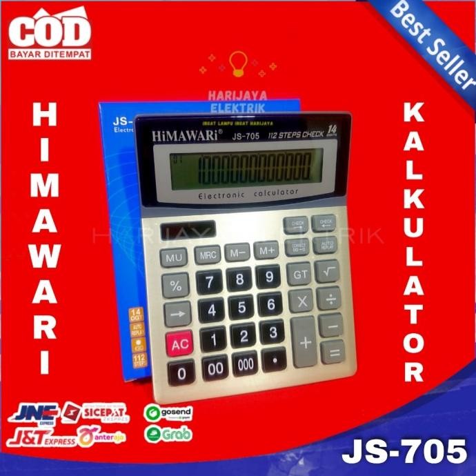 

XD27 HIMAWARI KALKULATOR 14 DIGIT JS-705 CALCULATOR 112 STEP CHECK CORRECT Termurah
