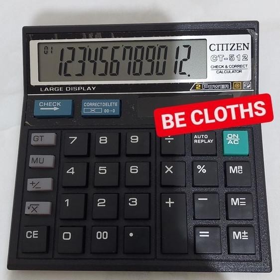 

Ok75 Cithzen CT-512 Kalkulator seperti Citizen CT-512 Check Correct Terlaris