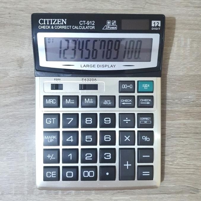 

ht-12 Kalkulator Citizen CT 912 - Kalkulator Citizen Besar - 12 Digit Viral