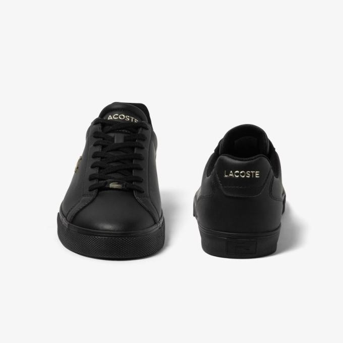 Sepatu Sneakers Pria Lacoste Lerond Pro Leather Trainers - Black (45Cma0052) Original Alalistore44