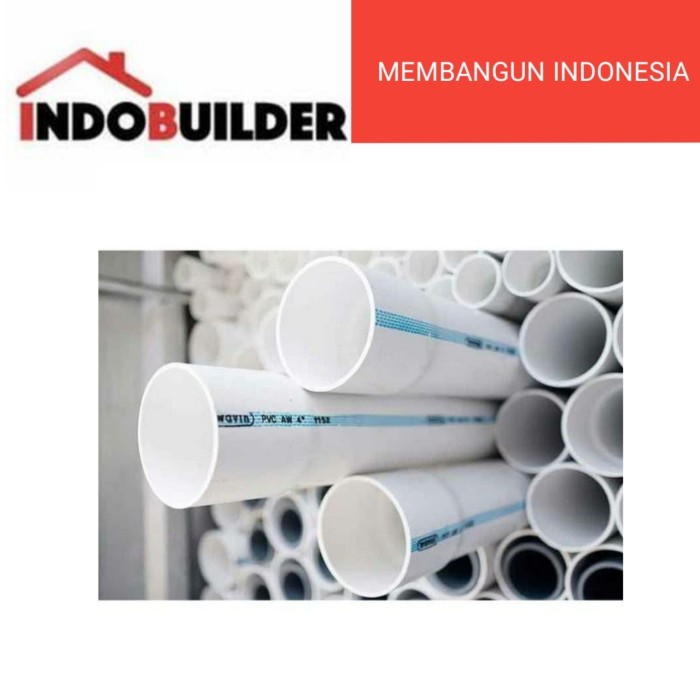 Pipa Pvc Wavin Rucika Standard 3 Inch Aw X 4 Meter Per Batang Ready