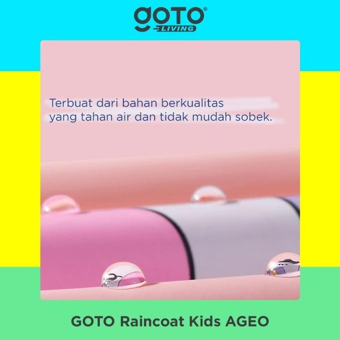 Cuci Promo Goto Ageo Raincoat Kids Mantel Jas Hujan Jubah Anak Balita Motif Lucu Gf21