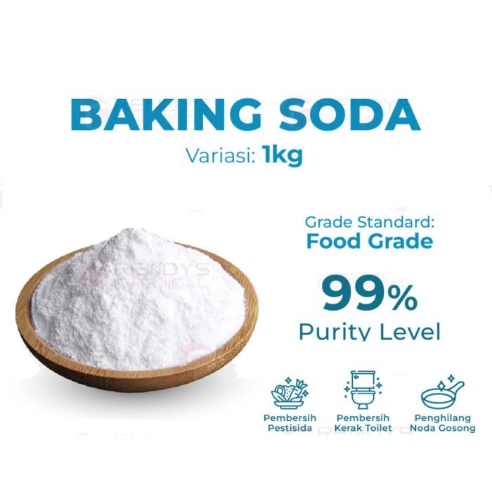 

favorit] Baking Soda 1 KG/ Soda Kue / Sodium Bicarbonate Ex. Novabay Food Grade