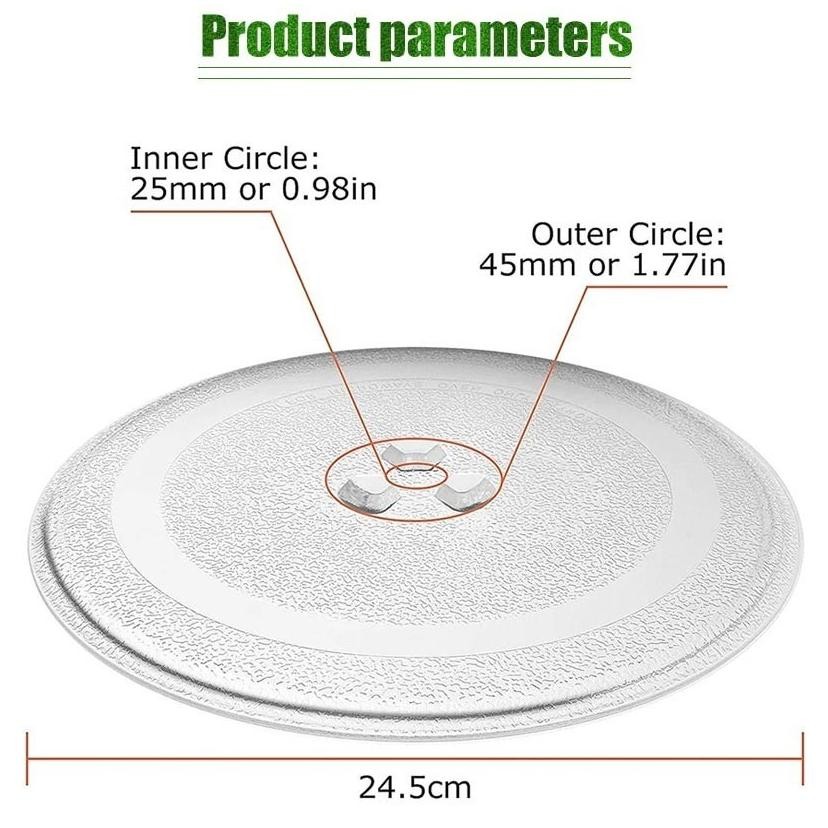 Microwave Piring MICROWAVE Diameter 24,5 cm Piringan Tatakan Oven Universal Tebal Import