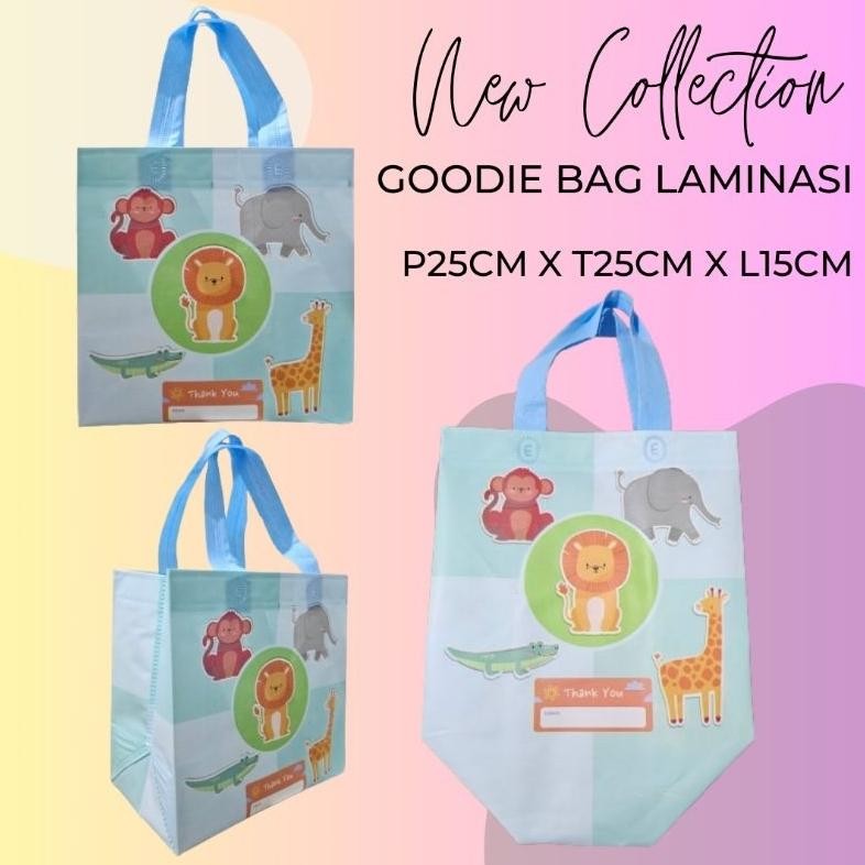 

READY GOODIEBAG ULANG TAHUN 25X25X15 DINO[LUSINAN ISI 12PCS] - TAS ULANG TAHUN BABY DINO BERKUALITAS