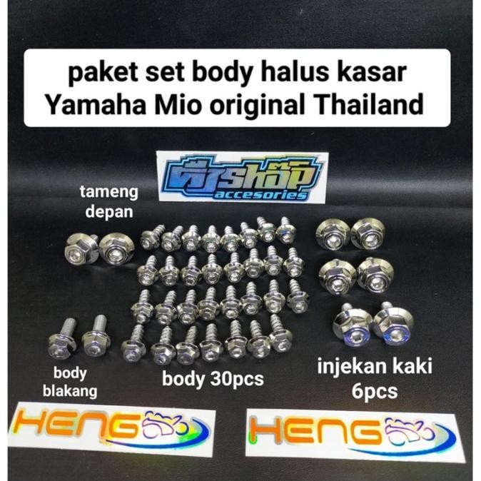 Set Baut Probolt Body Yamaha Mio Sporty Smile Stainless 2Kunci Isi 40