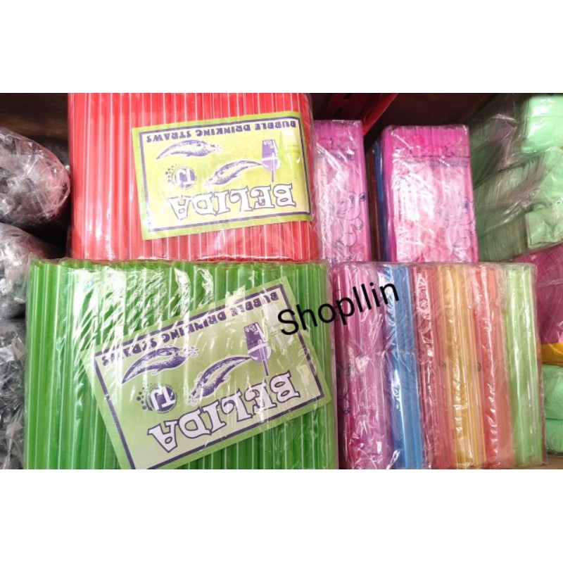 Sedotan Bubble Warna / Sedotan pop ice / sedotan plastik