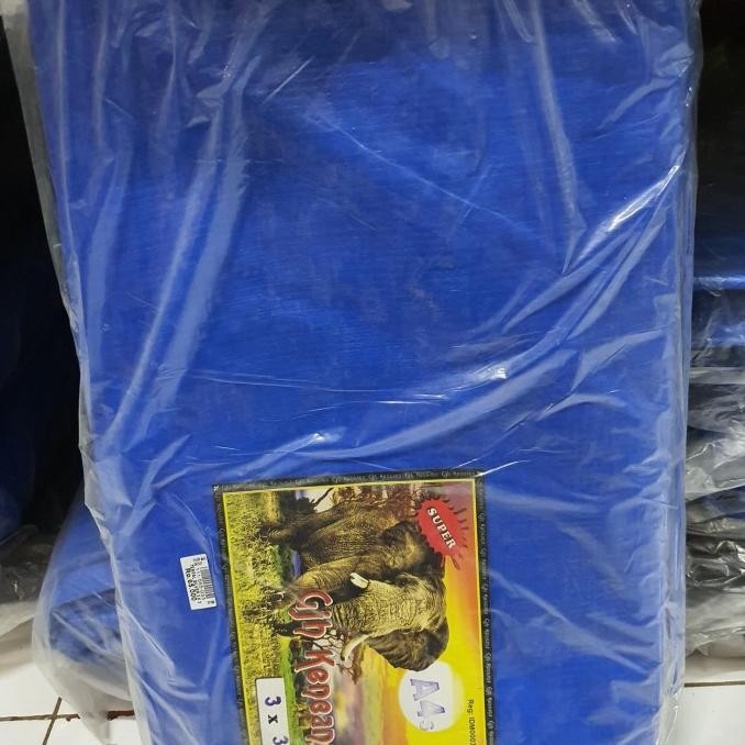 Promo Gratis Terpal Hujan Plastik-Kolam-Tenda-Tutup Truk Silver-Biru/Coklat A4S 3X3 Koe-1116