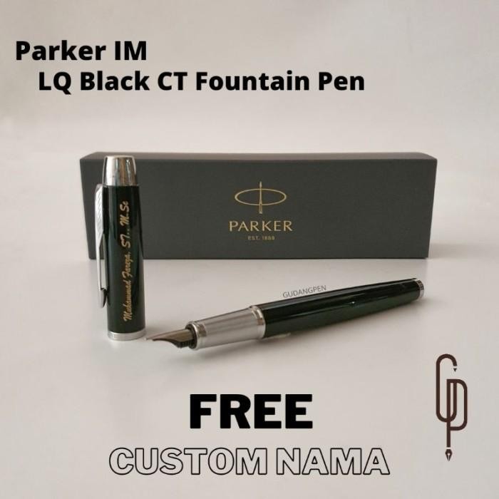 

Parker IM LQ Black Crome Trim ( Klip Silver ) Fountain Pen Original Original