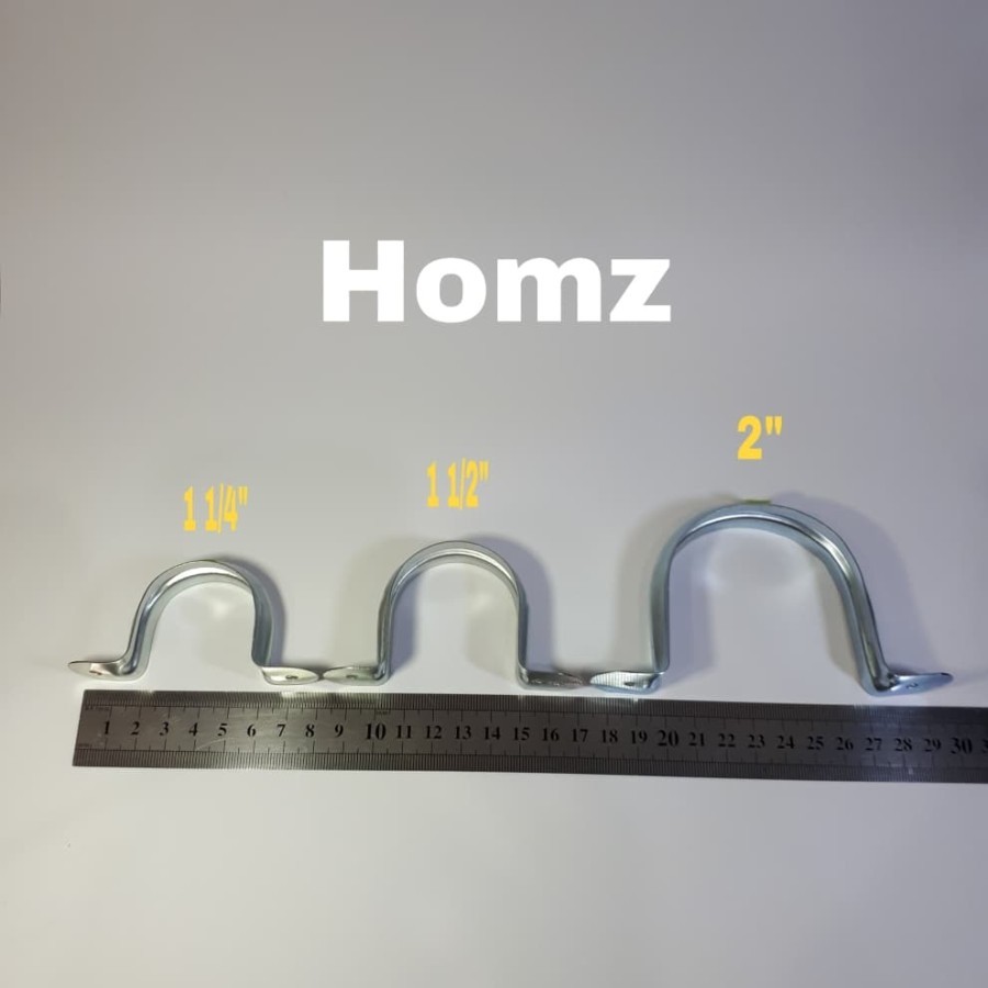 Klem Plat Besi 2" inch Tebal /Pipe Clamp/Klem Omega Galvanis Seng/Klem Pipa