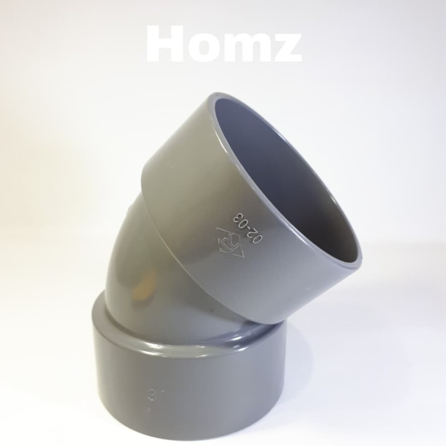 Knee 3" 45 derajat Rucika / Elbow D 3 inch 45 degree /Knie Pvc/ Siku/ Belok