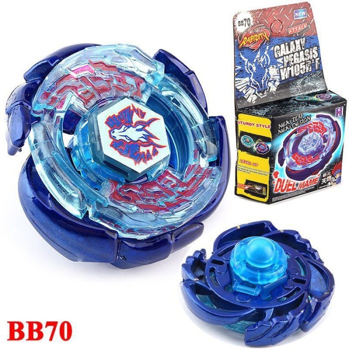 Jun - Mainan Gasing Beyblade Metal Fusion Bb70 Galaxy Pegasus Sistem 4D