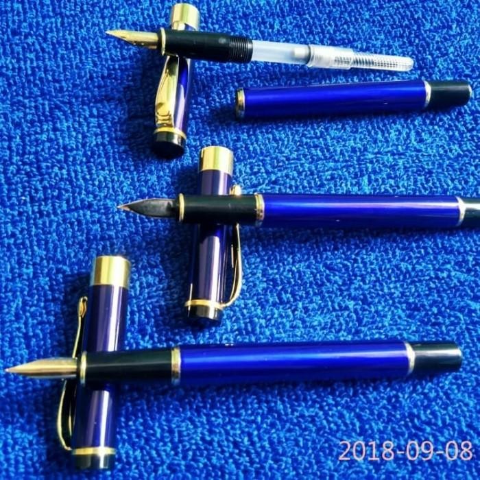 

Fountain Pen 021Blue.Pena Tinta Isi Nib M.Gold 774 Original