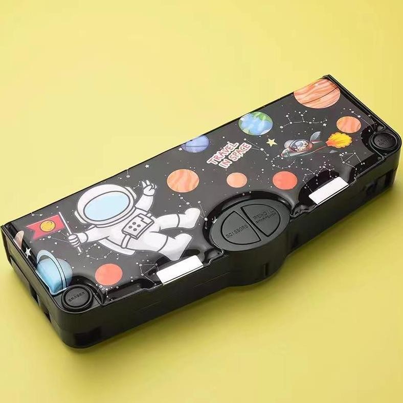 

ORIGINAL Kotak Pensil Anak Serbaguna Mekanik Anak Sekolah Mekanik Multifungsi Serbaguna Fullset Penggaris Gunting Original sd-5