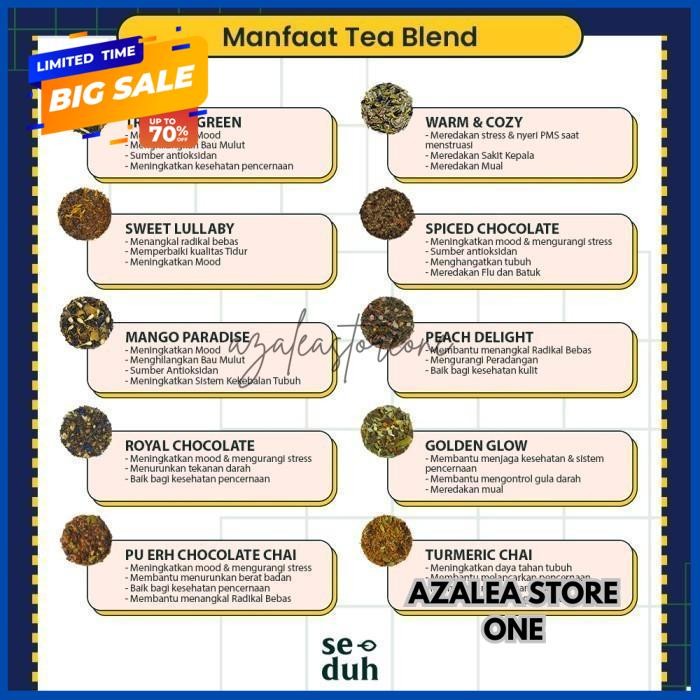 

(GROSIR) SEDUH TEA BLEND - PREMIUM TEA BAG IN JAR (5 TEA BAG) - SERIES C BEST DEAL !! BY AZALEA STORE
