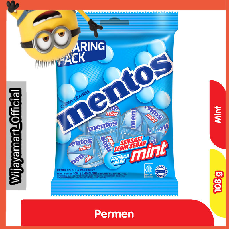 

mentos Permen Mint Bag 108 g