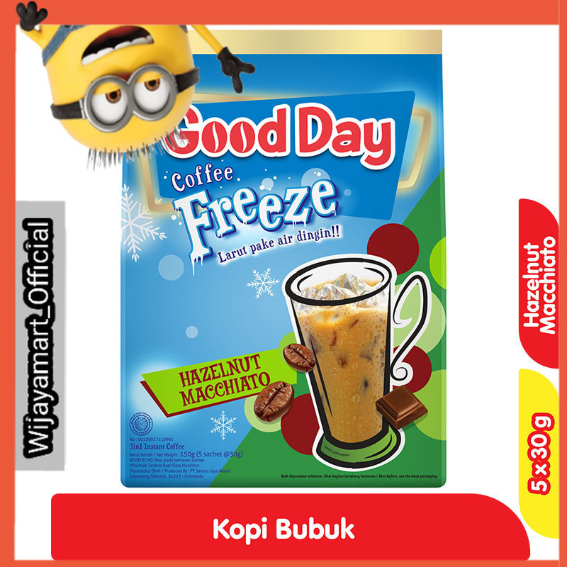

Good Day Kopi Freeze Hazelnut Macchiato Sachet 5 x 30 g