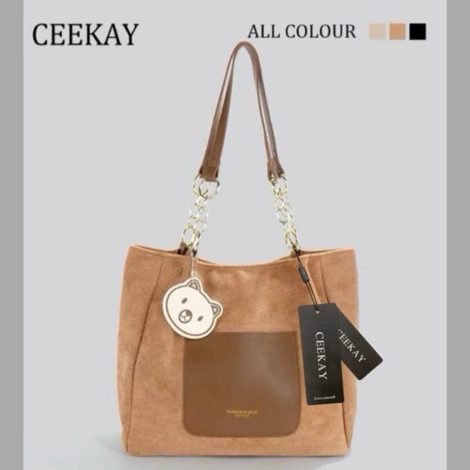 Ceekay Tas Tote Bag Wanita Bludru Ck003 Echadwiputri