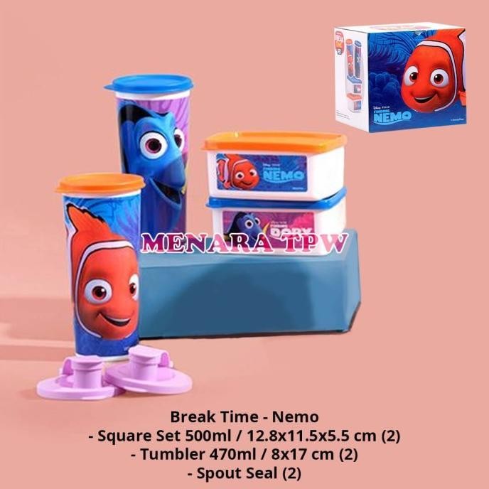 Tupperware Break Time Set Toys Story Princess Nemo Kotak Makan [A02]