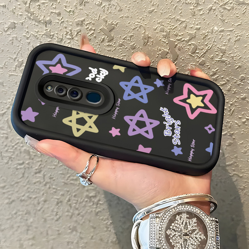 Casing Hp Untuk OPPO F11 OPPO A9 2019 OPPO A9x Case Casing HP warna pola bintang Cesing Softcase Sil