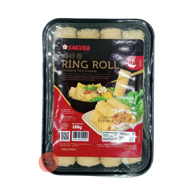 

Terlaris SAKURA Bell Roll / Ring Roll 188gr Beancurd Roll Kembang Tahu Hotpot SALE