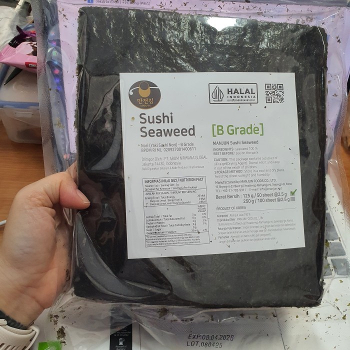 

Terlaris manjun seaweed Grade B seaweed sushi nori SALE