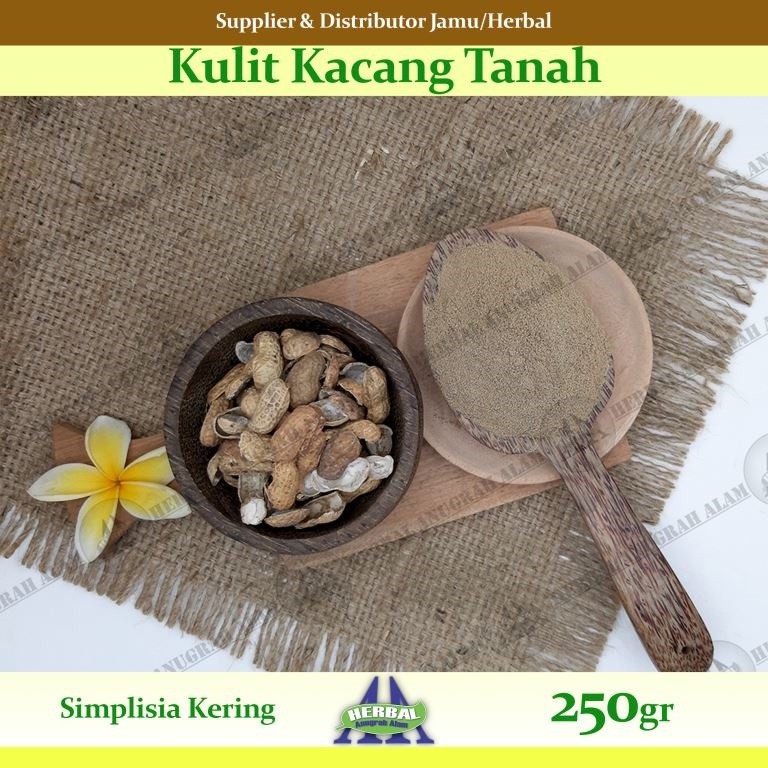 Kulit Kacang Tanah (Kering) 250Gr | Arachis Hypogaea | Kacang Brol - 100% Murni #Herbal