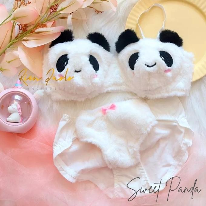 Bra Set Sexy Wanita Bh Fancy Premium Bulu Bulu Lucu Rien Paolo IS81