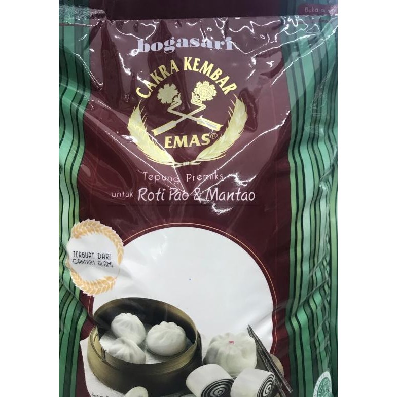 

Tepung Prex Cakra Kembar Emas (Roti Pao & Roti Mantao) Bogasari 5Kg