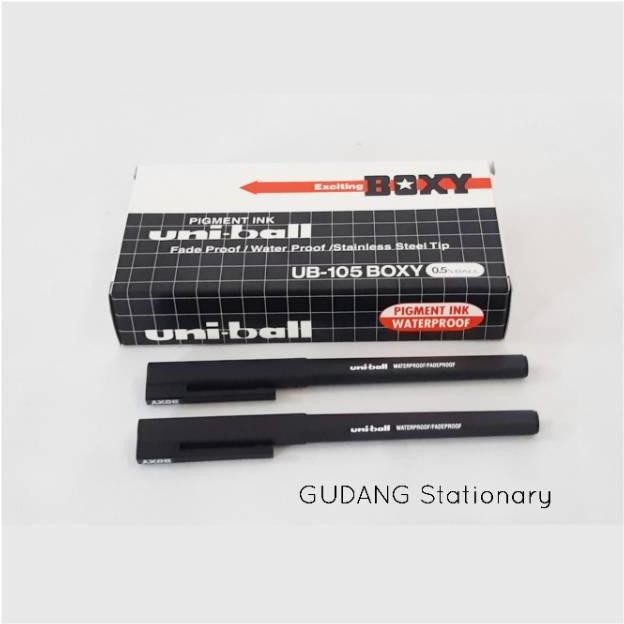 

ukd-23 Ballpoint Pigment Ink UB-105 BOXY Hitam [ 1 Piece ] Premium