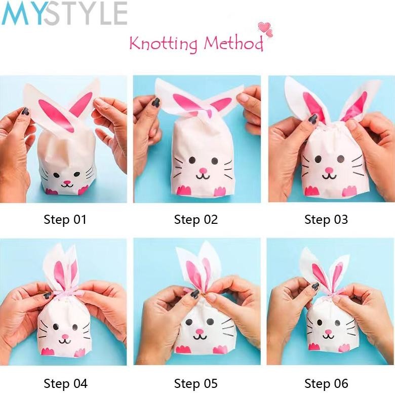 

ORIGINAL (GROSIR) MYSTYLE PLASTIK SOUVENIR KELINCI 1 PACK ISI 50 PCS MOTIF RANDOM UKURAN KECIL & BESAR TAS SOUVENIR ULANG TAHUN TAS SNACK uh-22