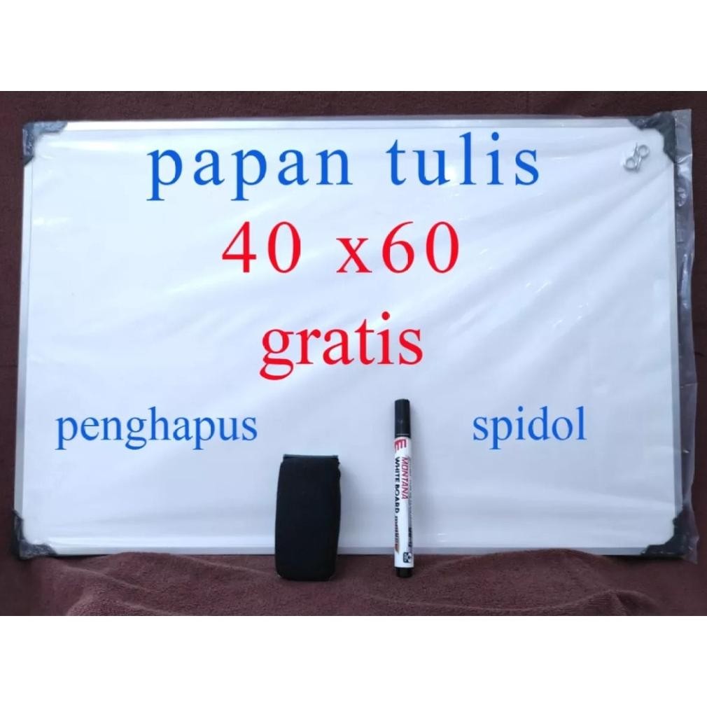 

GF21 Papan Tulis Whiteboard 40x60 Free Spidol Dan Penghapus Bingkai Aluminium Viral