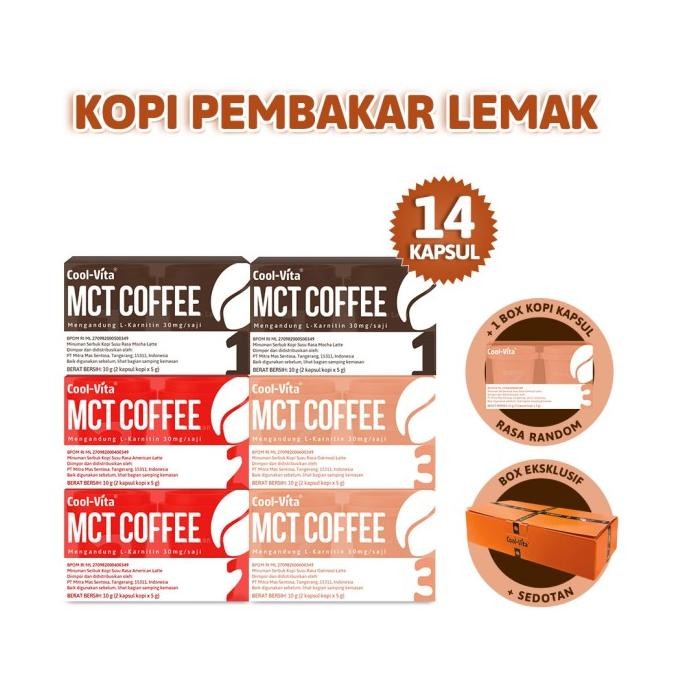 

Coolvita Coffee Capsule 6 Box (Mix All Flavour) + Free 1 Box (Random)