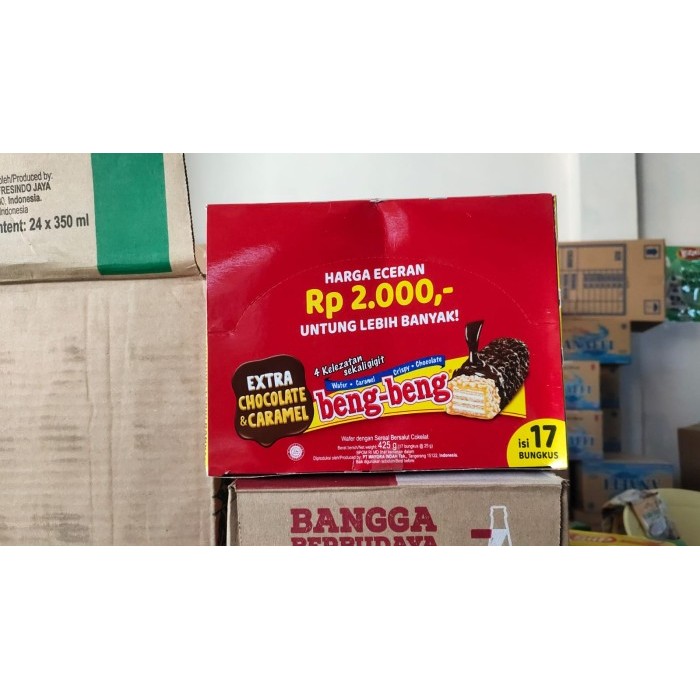

TERBAIK Beng-Beng Wafer Caramel Crispy Chocolate 1 Box Isi 17 Pcs New...,