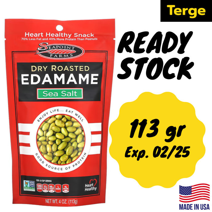 

HEMAT Camilan Sehat Seapoint Farms Dry Roasted Edamame Heart Healthy Snack