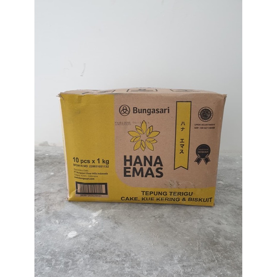 

STOK TERBATAS HANA EMAS Tepung Terigu untuk Cake, Kue Kering & Biskuit 10 X 1 KG